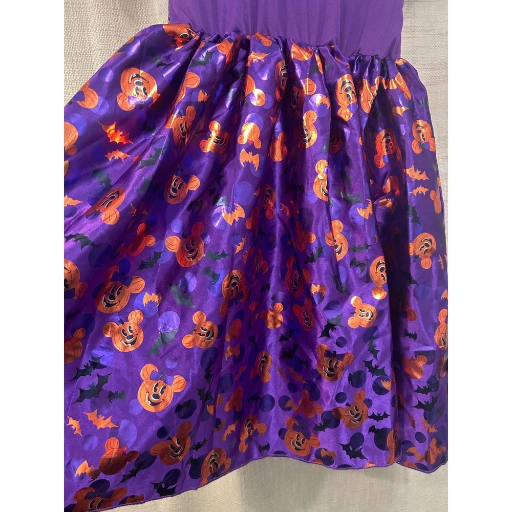 Disney Store Parks Minnie Mouse Girls 7/8 Witch Costume and Hat Dress Up Purple